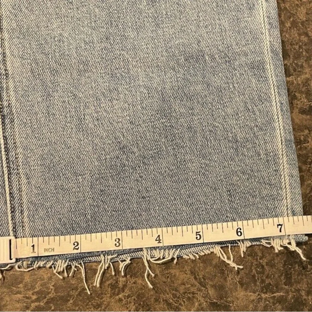 Frank & Eileen Monaghan Mom High Rise Button Fly Raw Hem Jeans Size 30 - Picture 12 of 12